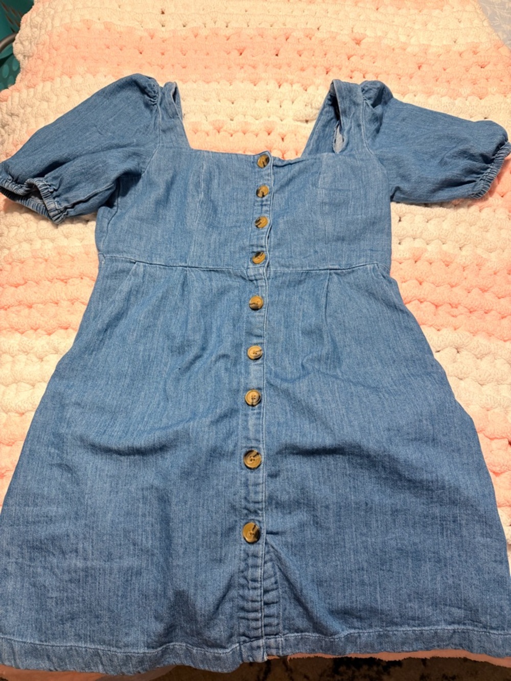 Old Navy Blue Button-Front Denim Skirt